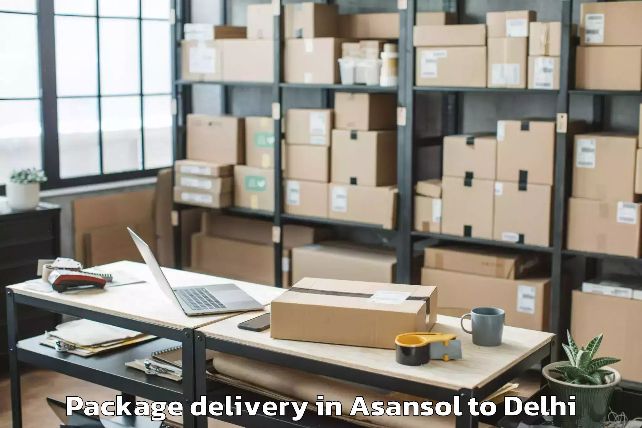 Easy Asansol to Bawana Package Delivery Booking